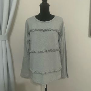 Crown & Ivy Ruffle Sweatshirt